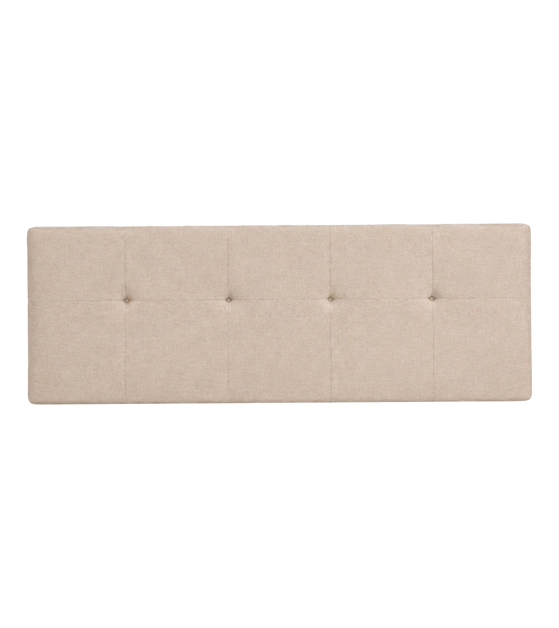 Cabecero de cama JENSEN tapizado en tela beige, cama doble 150 cm - 3