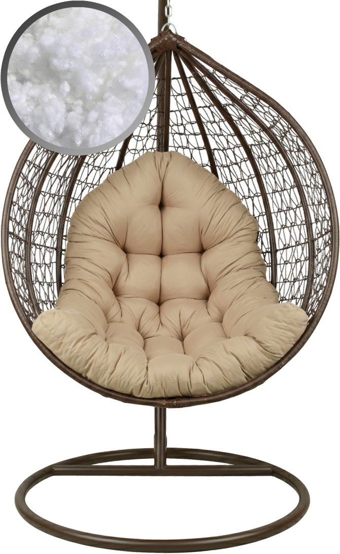 Poduszka do huśtawki ogrodowej fotela wiszącego typu kokon kosza AMPO beżowy 1 szt.