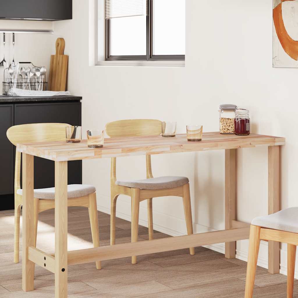 Piano Tavolo Rettangolare 120x50x4cm Legno Massello di Acacia vidaXL - 5