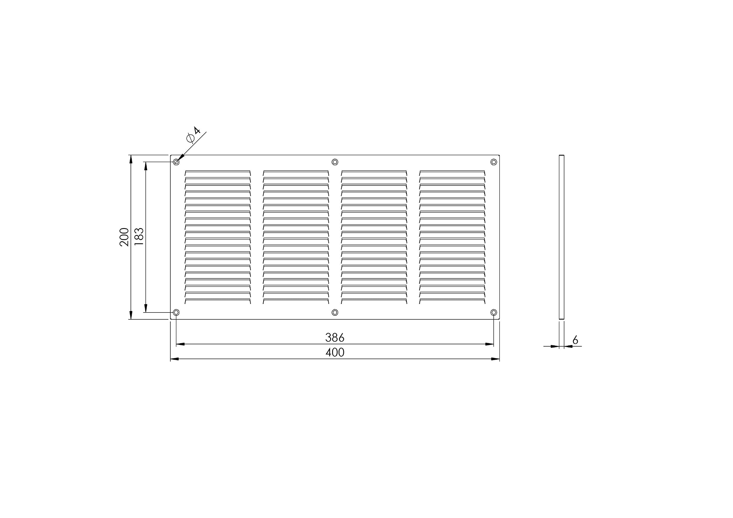 Griglia di ventilazione EDM 87730 Antracite 17 x 17 cm Zanzariera