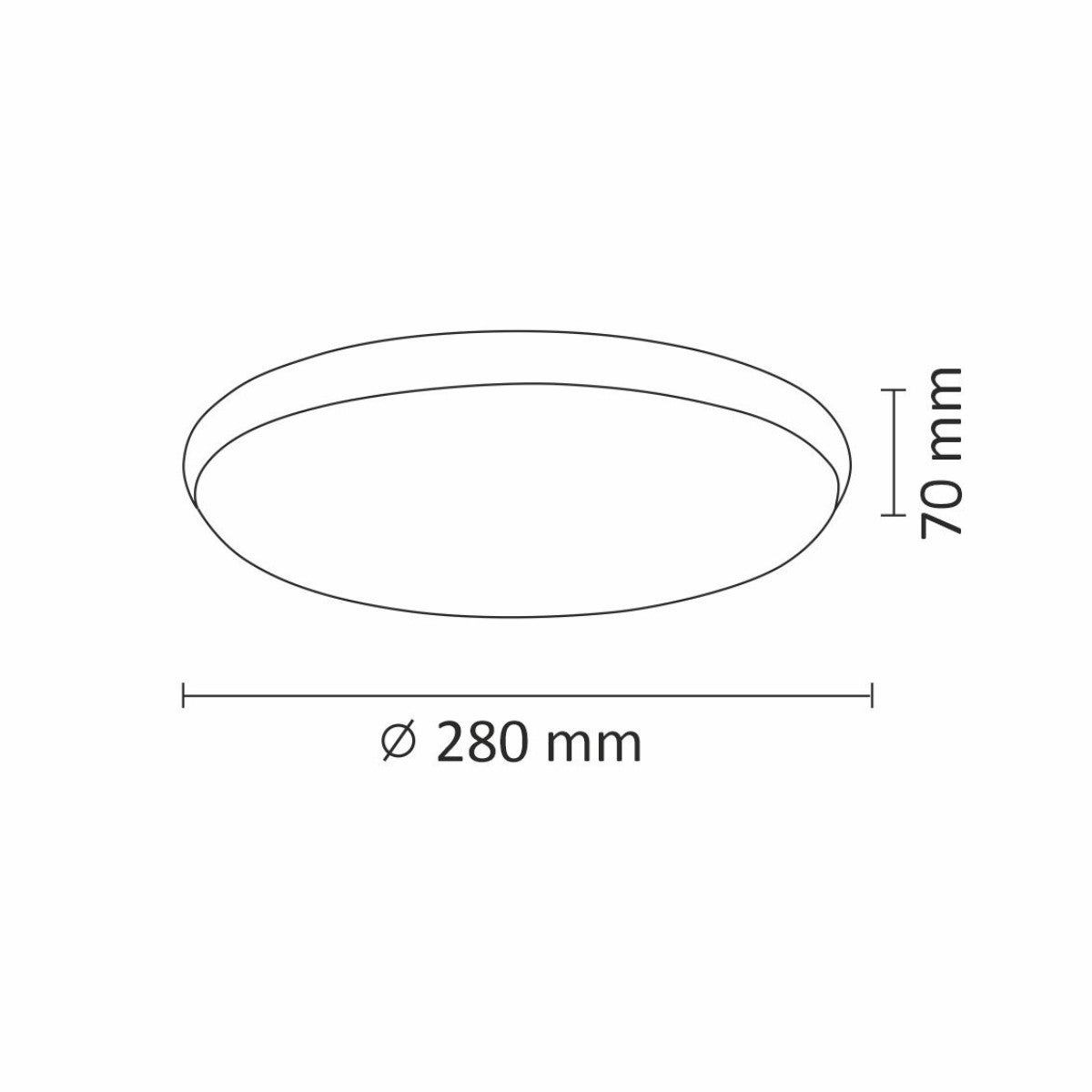 Plafon Orbit okrągły chromowany biały LED 15W 4000K 1600lm wym: 7 x 28 cm IP20 tworzywo sztuczne Polux - 6