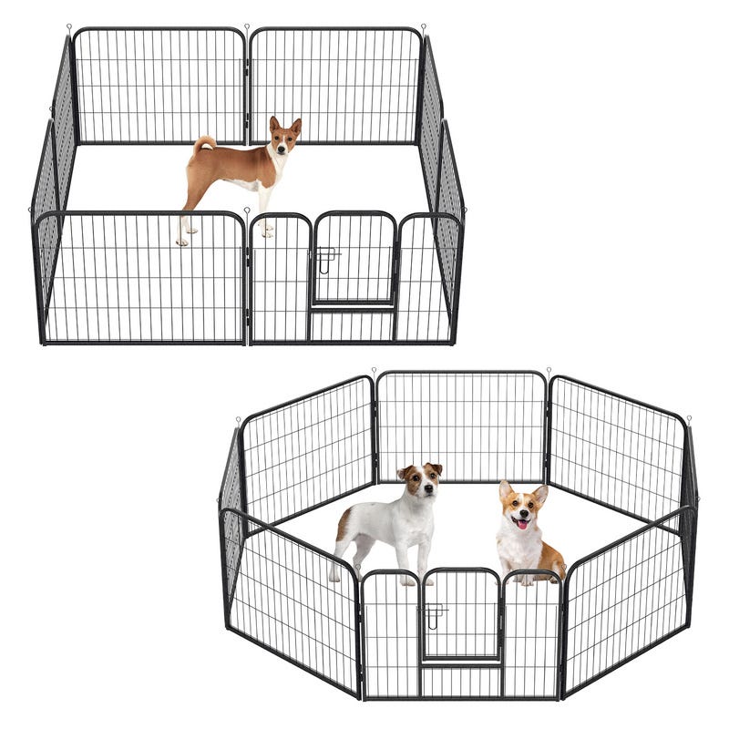 Recinto Per Cuccioli LOVPET - Griglia Esterna Con Porta, Per Cani, Gatti, Conigli - Foto 5