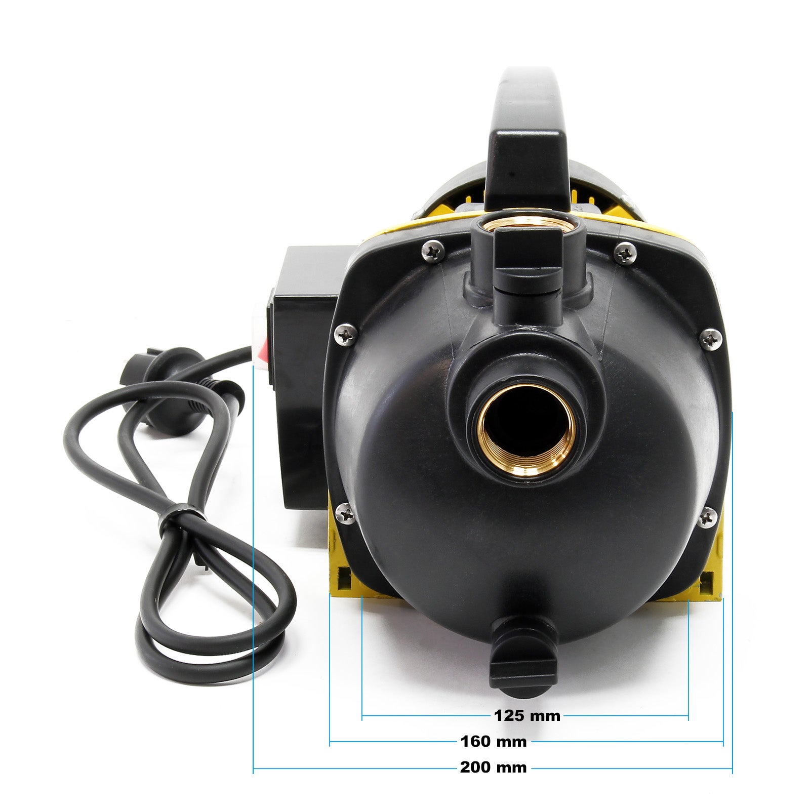 Pompe de jardin – 1200 W 3800 l/h – Hauteur de débit 48 m – avec Poignée de transport et Vis de purge – pour Eau douce Eau de pluie Wiltec - 5