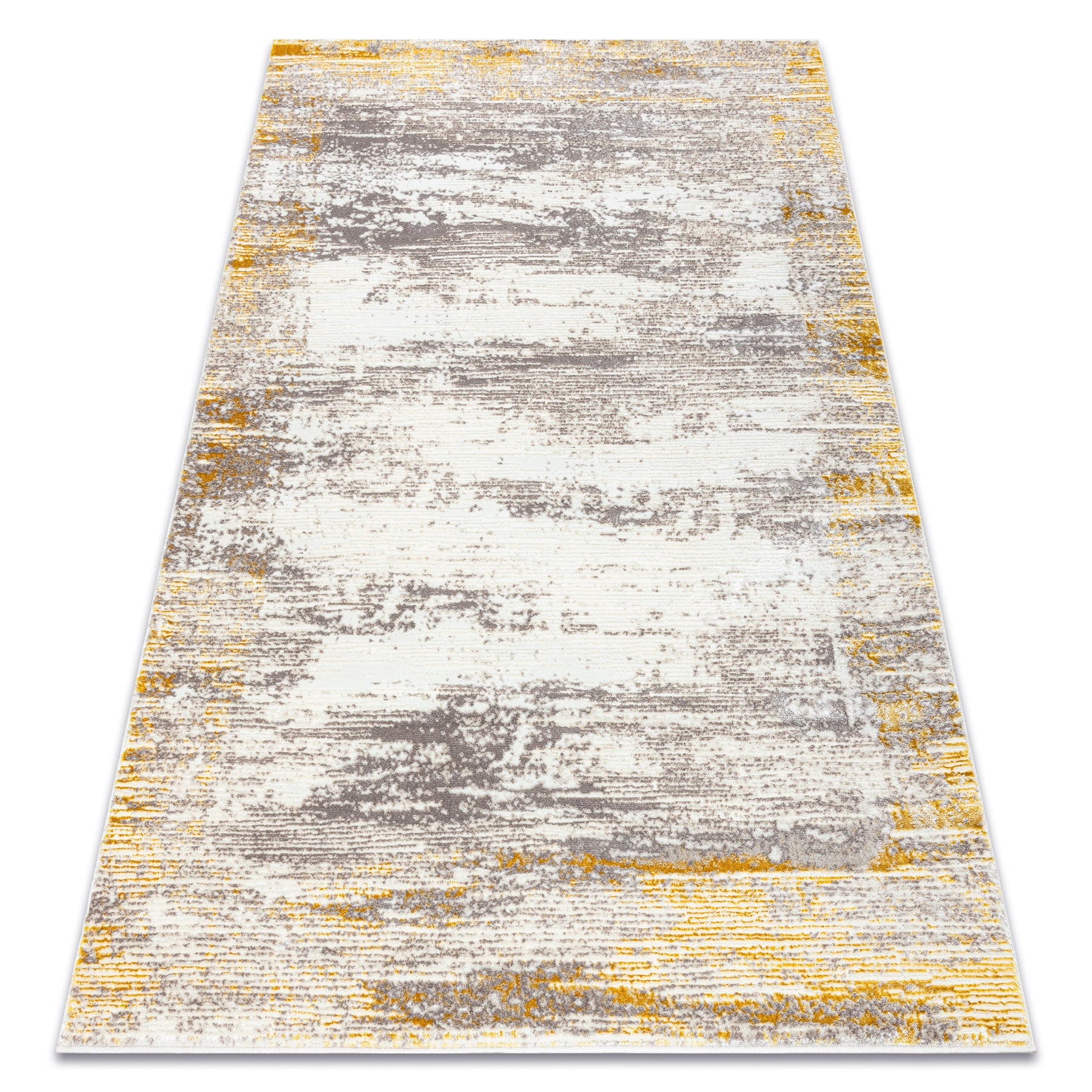 Dywan CORE W9775 Ramka, Przecierany - Strukturalny, dwa poziomy runa, kość słoniowa / beż 140x190 cm
