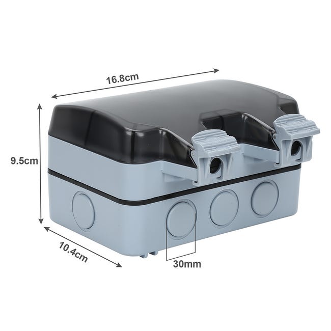 Presa Elettrica Esterna Impermeabile IP66 – 1 Pezzo – Antipolvere Con Coperchio – Per Giardino E Garage