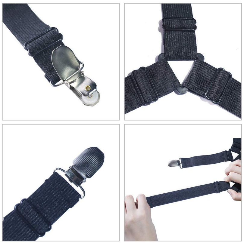 4 pièces Tendeurs de draps - Clips de draps - Jeu de tendeurs de draps - Tendeurs de couette - Clips de drap-housse - Clips de couette - 4