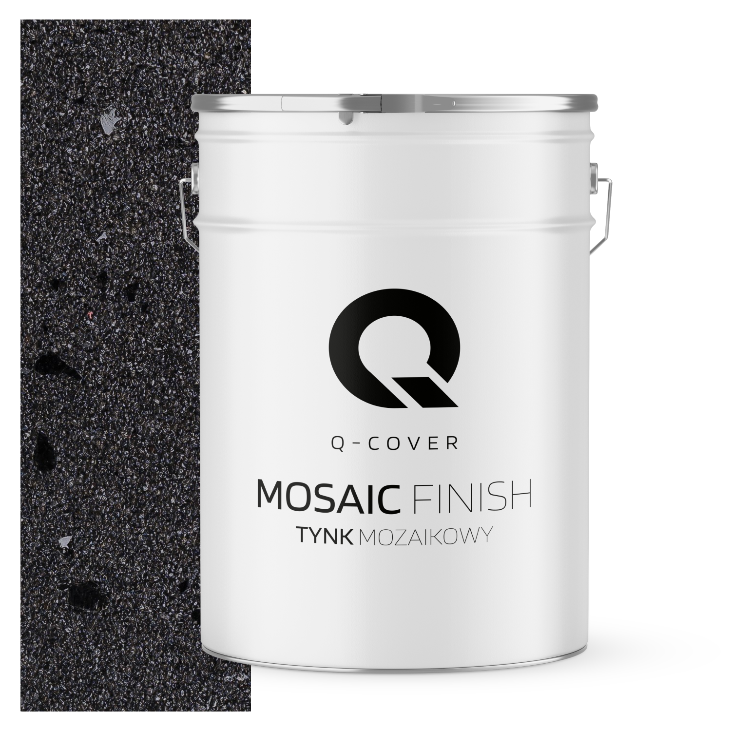 Tynk Mozaikowy Q-Cover Czarny z czarną miką M15 25KG