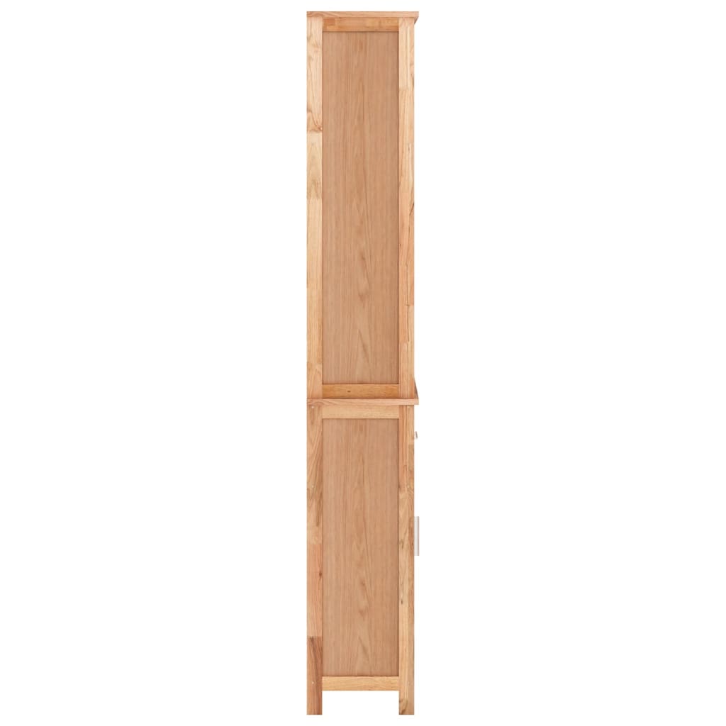 Armoire Murale de Salle de Bain Placard Rangement Bois Massif de Noyer