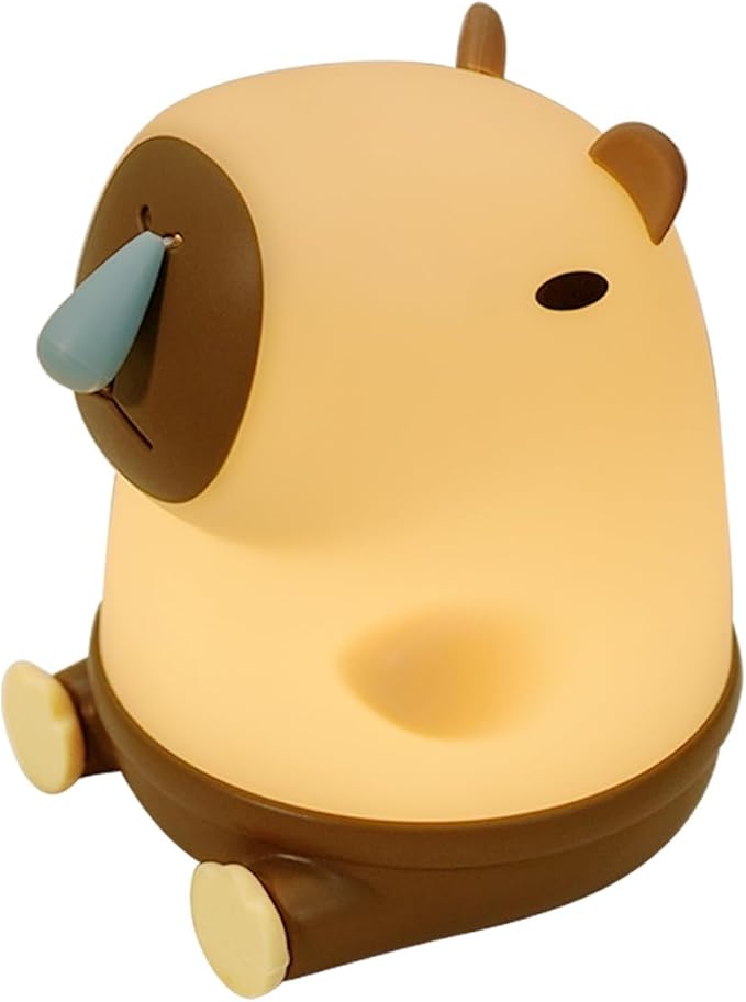 Belle Veilleuse Capybara En Silicone - Lampe Pour Enfant - 2 Niveaux De Luminosité - Minuterie
