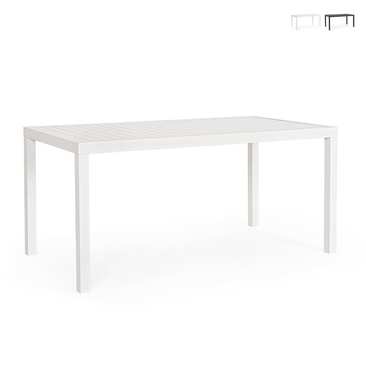 Table de jardin rectangulaire 150x80 cm en aluminium Bizzotto Hilde ...