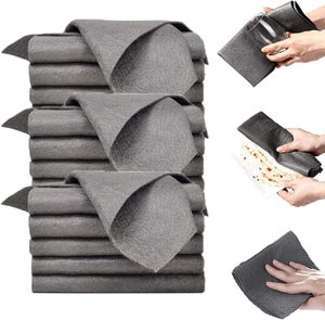 Chiffon Magique Etoilien - 15 Lingettes Microfibres Épaisses Pour Nettoyer Vitres Et Voitures Sans Traces - 11,8x11,8 Pouces