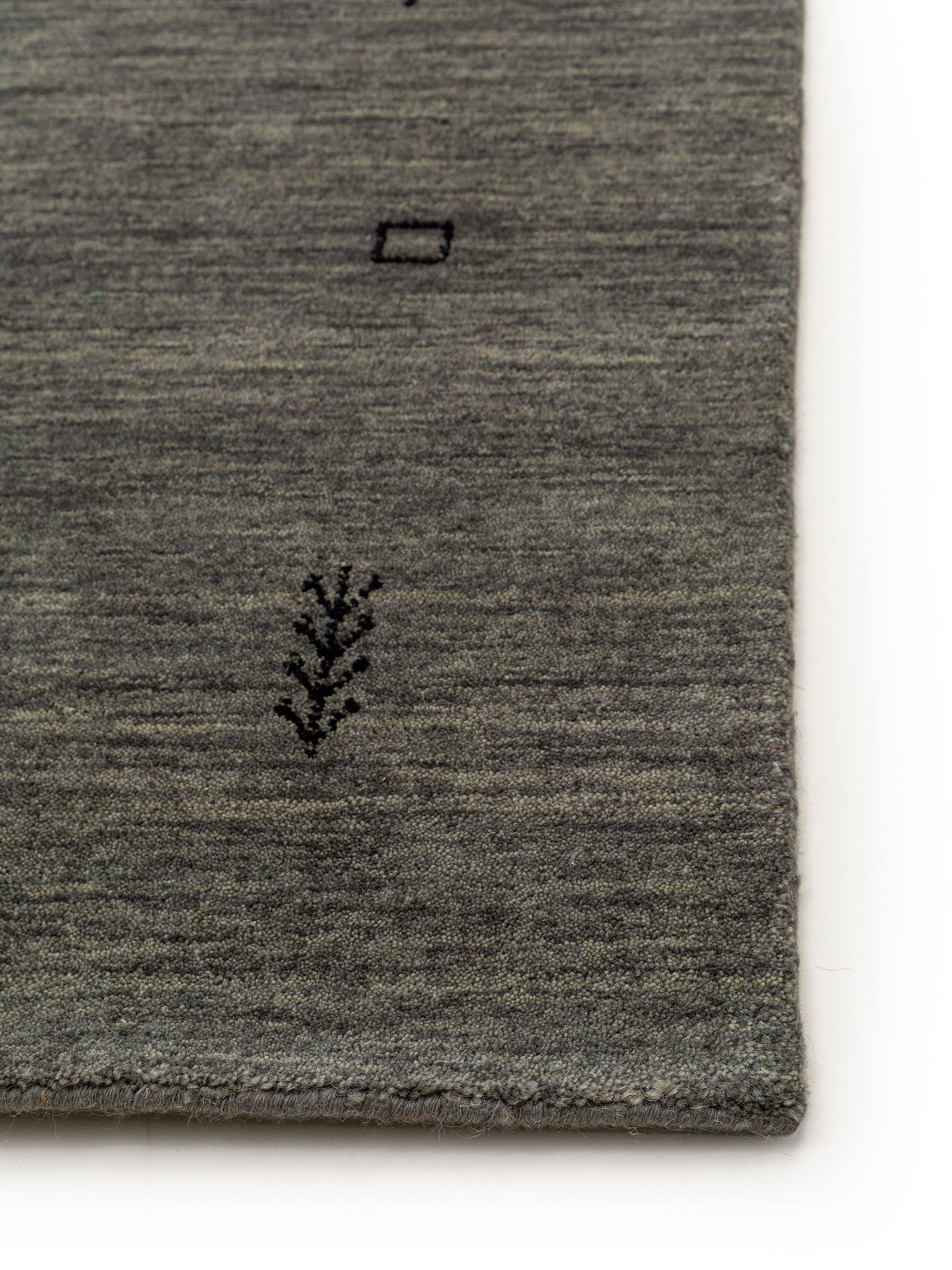 BENUTA - Tapis de laine Jamal gris 200x300 cm - 4