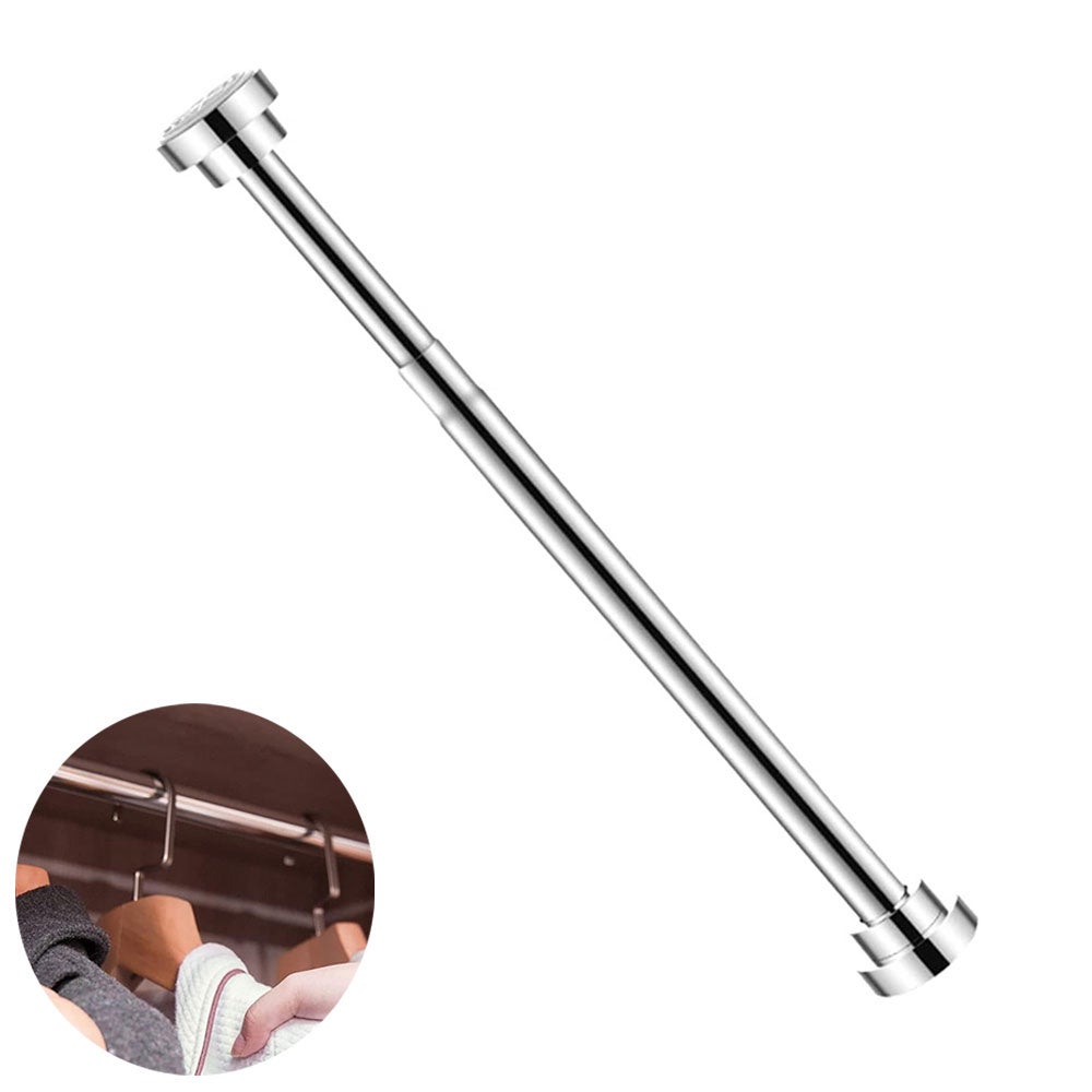 Wysuwany drążek do suszenia ubrań, nie wymaga wiercenia, średnica rury ze stali nierdzewnej 22 mm, zakres regulacji 55 do 85 cm