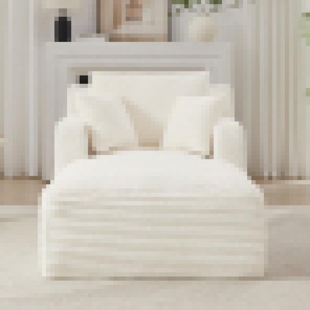 Nowoczesny leżanka z kordu, wygodna sofa rozkładana, relaksująca, nie wymaga montażu, fotel do salonu/biura/mieszkania