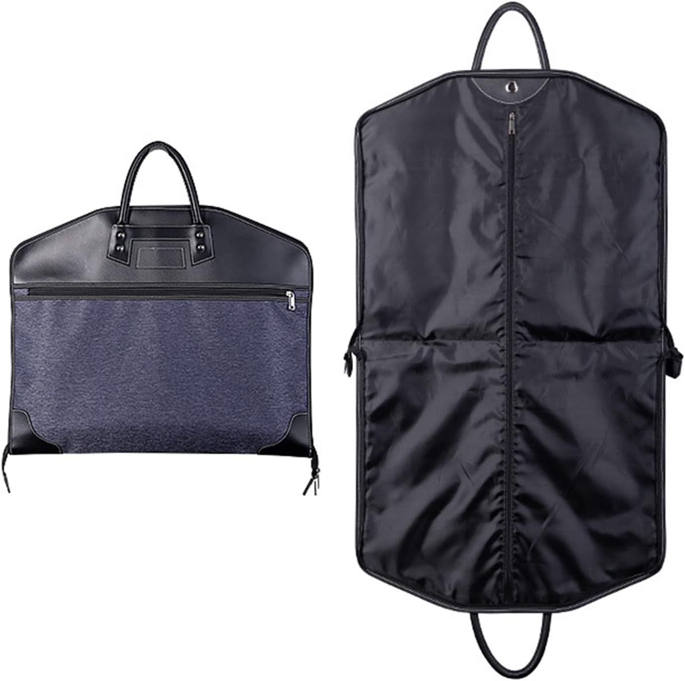 Granatowy pokrowiec na ubrania 100 x 60 cm, pokrowiec na garnitur 39 cali, wodoodporny pokrowiec na ubrania z tkaniny Oxford, składana torba do przec