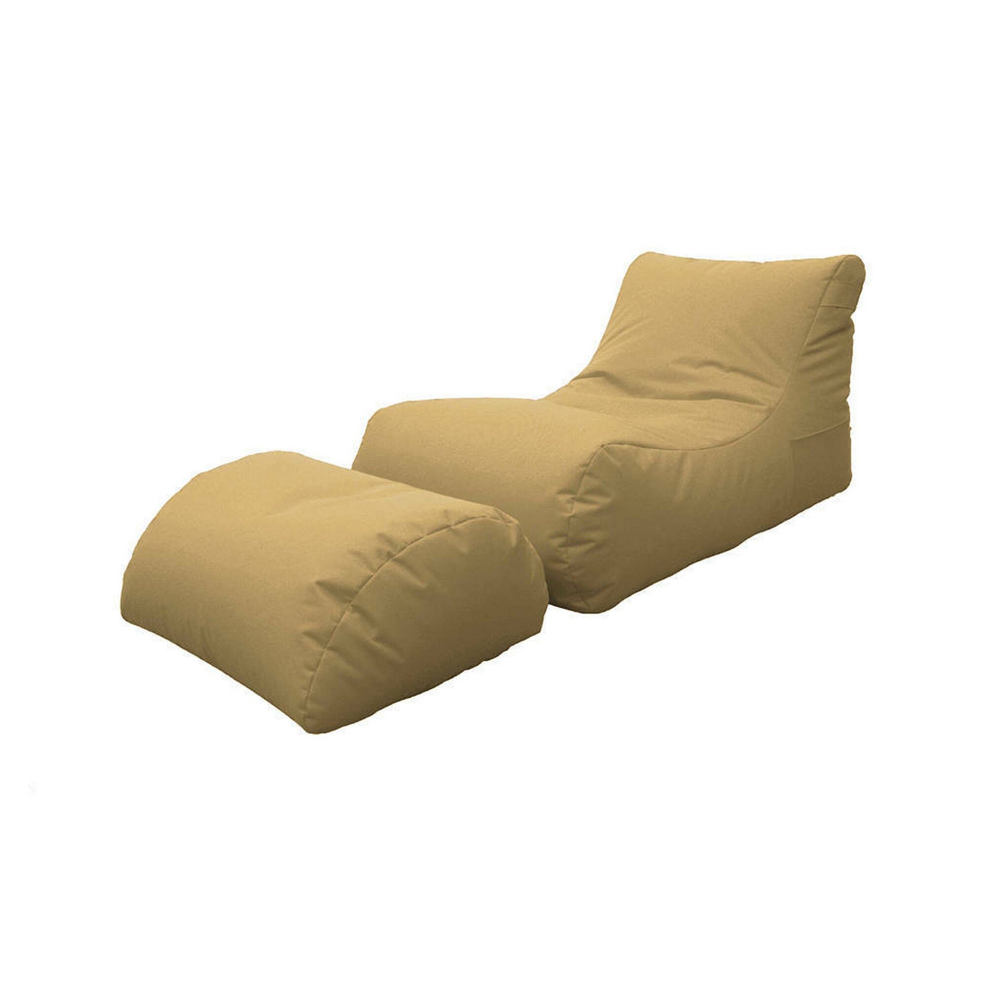 Puf alton, sillón multiusos, puf, puf reposapiés, made in italy, 120x80 h60 cm, beige