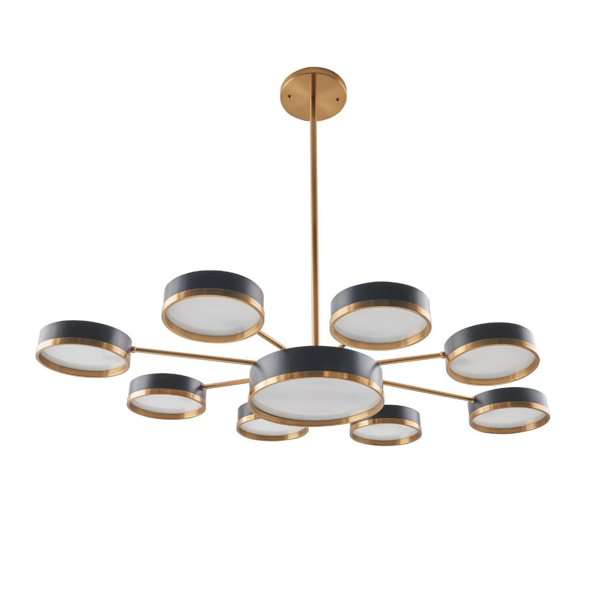 Lustre métal couleur laiton et noir BROOKLYN | Leroy Merlin