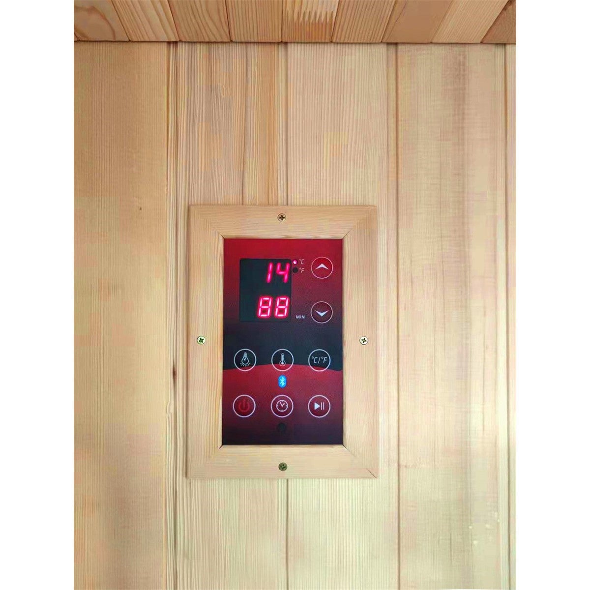 Sauna infrarouge Saulo - France Sauna - 1 personne - 90 x 90 x 190 cm - Bois Épicéa - 1 place - 4