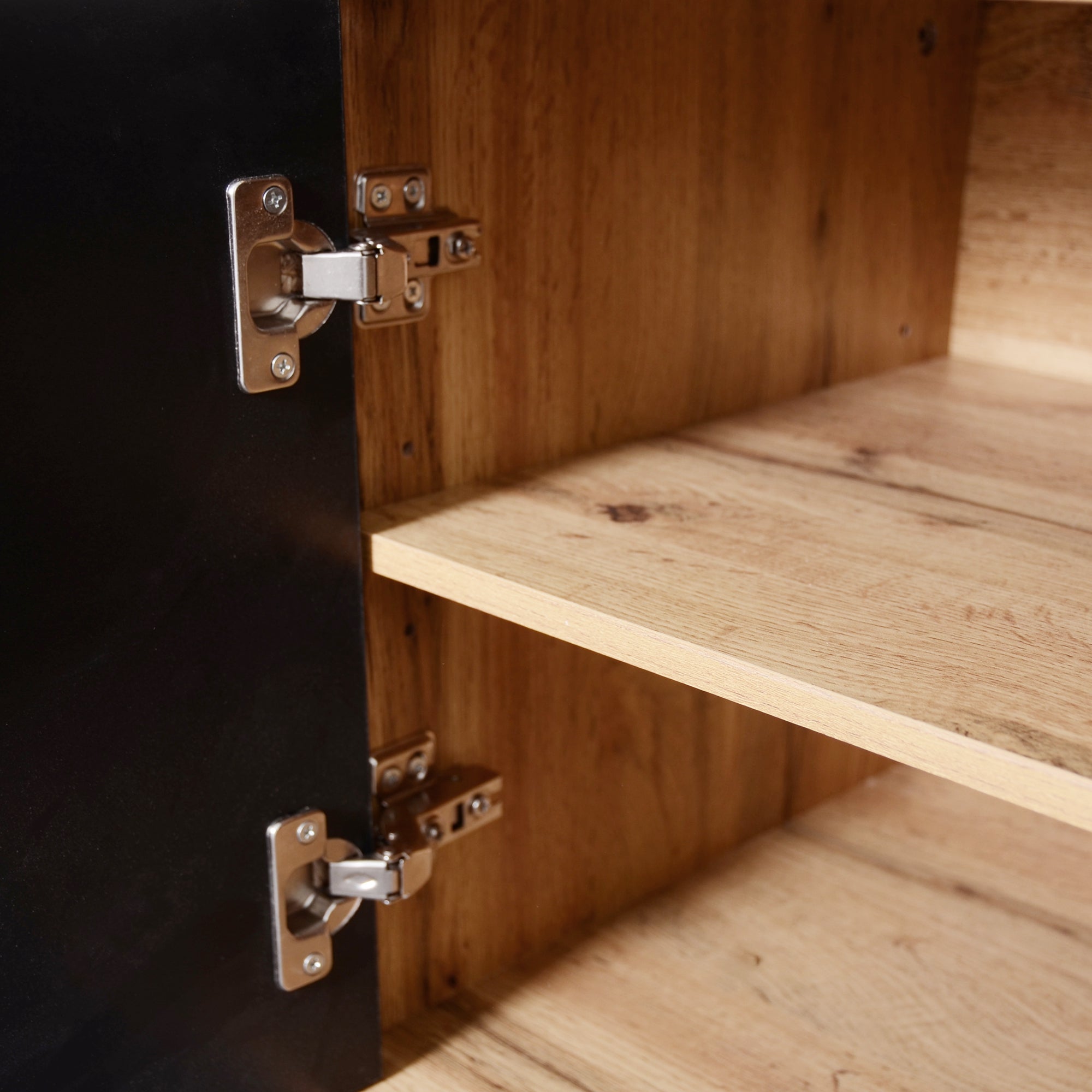 Ensemble de meubles d'entrée 191.5x105x40cm avec miroir porte-manteau et meuble à chaussures avec siège MDF et panneau de particules noir - 5