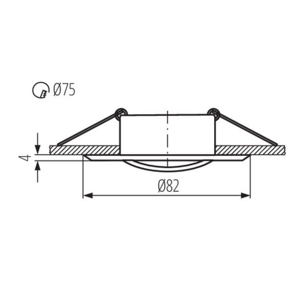 Spot Plafonnier Encastrable - Aluminium Chrome Mat - Ø82mm - Réglable 15° - 2