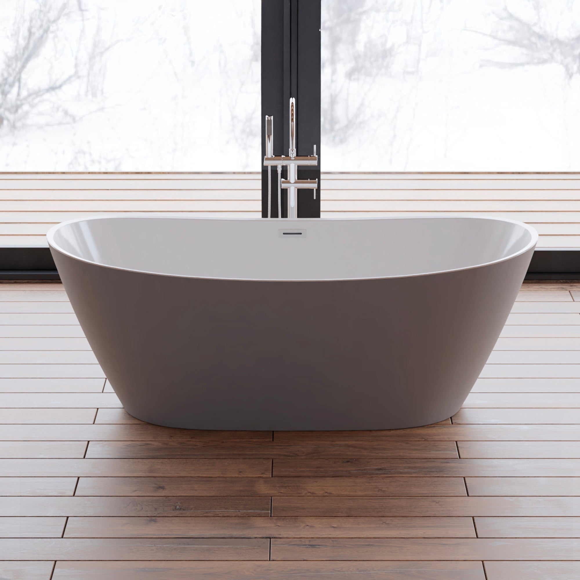 Baignoire Ilot Venecia 170 grise 170 x80 x57 cm, by SPALINA - 3
