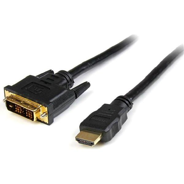 Startech.com Negro Adaptador Cable Hdmi A Dvi 2M - Dvi-D Macho - Hdmi Macho - Adaptador - Imagen 3