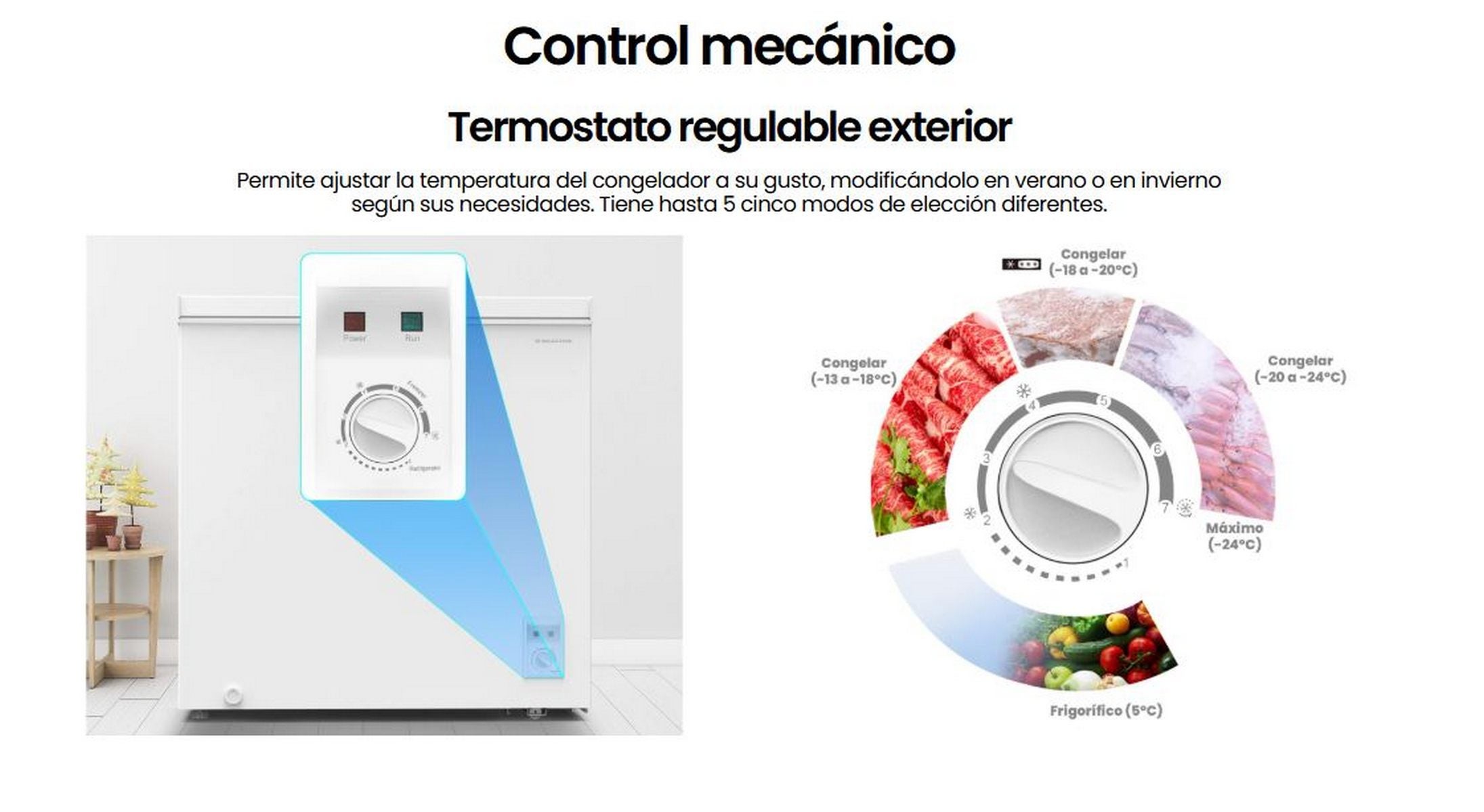 Congelador horizontal Milectric ARC-N01 - 99 litros, A+/F, ✱✱✱✱ - 6