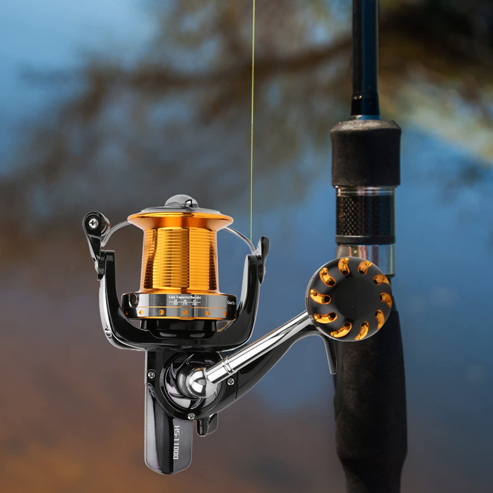 Ruota per lancio con esche per pesci d'acqua salata in metallo con mulinello da pesca a 16 alberi di grandi dimensioni (11000) - 4