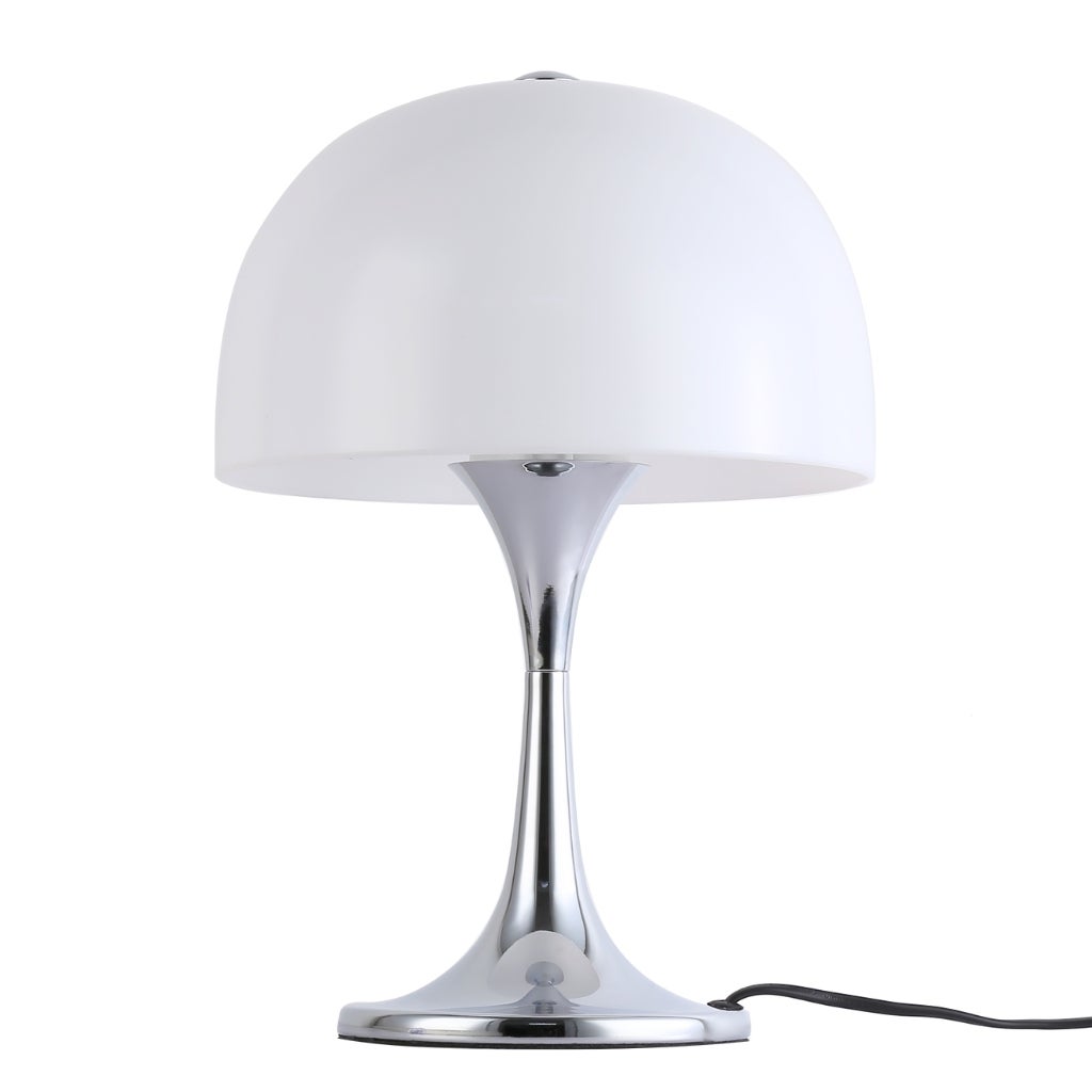 Alpinaluz MEDUSA Tischleuchte Mit 3 G9-Lampen – Moderner Acryl-Schirm & Weißer Metallfuß Für Schlafzimmer, Nachttisch & Büro