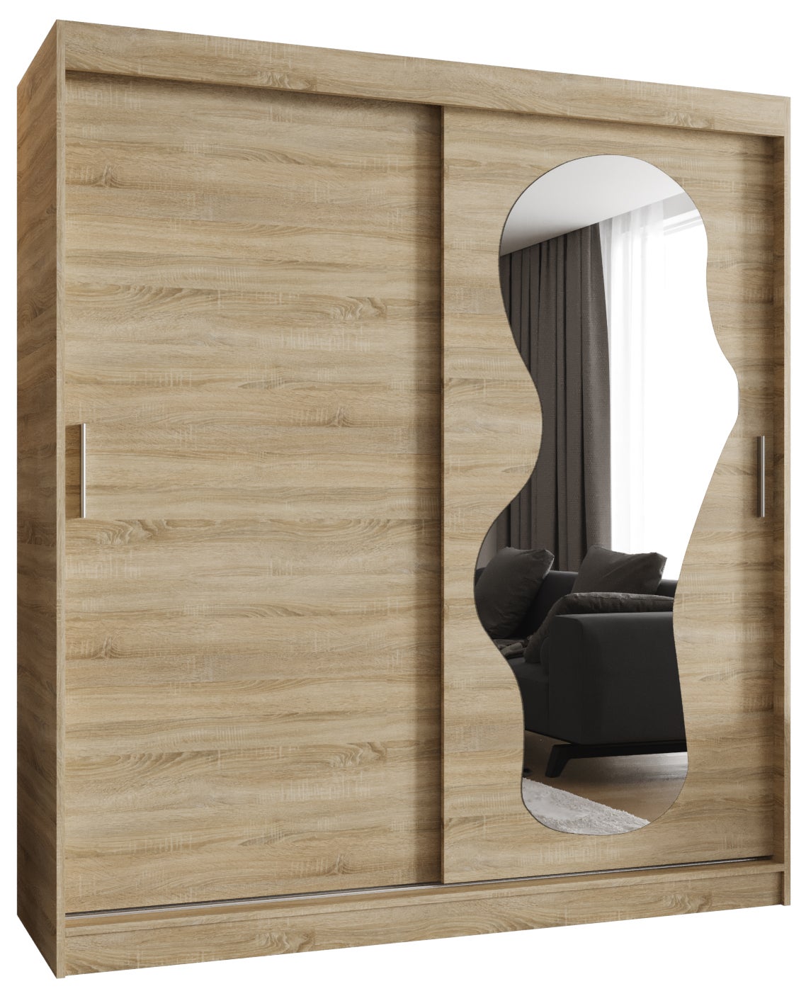 Szafa przesuwna garderoba ULTRA 180 x 62 x 200 cm Sonoma