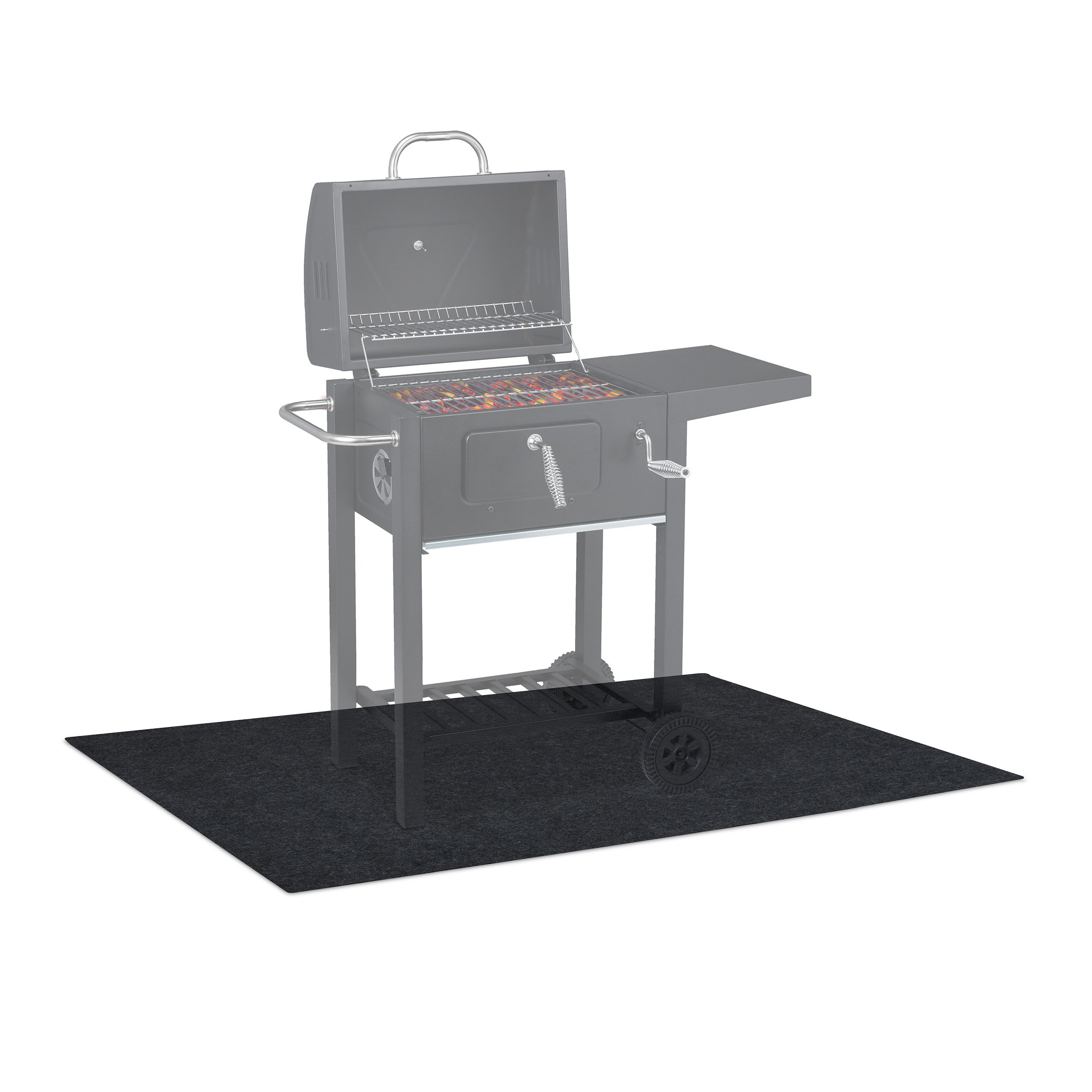 Tapis de barbecue, protection pour le sol, à rouler, lavable, LxP ...