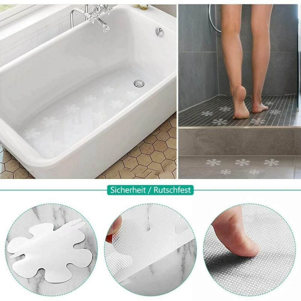 Confezione da 20 adesivi antiscivolo per vasca da bagno e doccia, adesivi antiscivolo a forma di fiocco di neve | Leroy Merlin