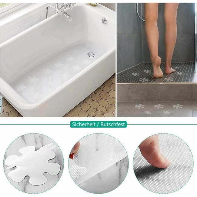 Confezione da 20 adesivi antiscivolo per vasca da bagno e doccia, adesivi antiscivolo a forma di fiocco di neve | Leroy Merlin Confezione da 20 adesivi antiscivolo per vasca da bagno e doccia, adesivi antiscivolo a forma di fiocco di neve | Leroy Merlin