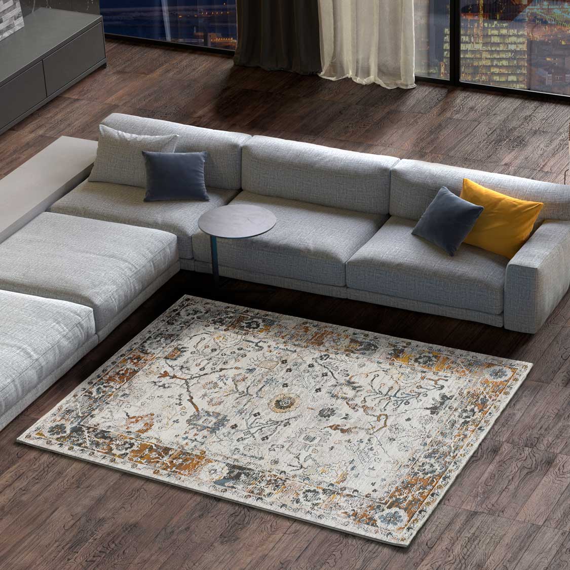 Alfombra interior multicolor rectangular 134 x 200 cm springs vintage - atticgo