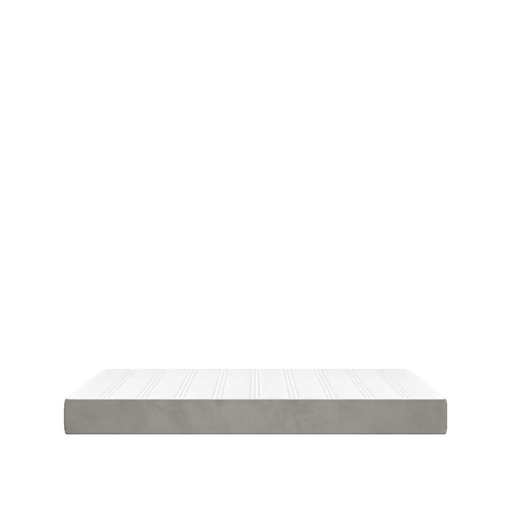 Materac vidaXL sprężyny kieszeniowe pianka komfort jasnoszary 120x200 cm