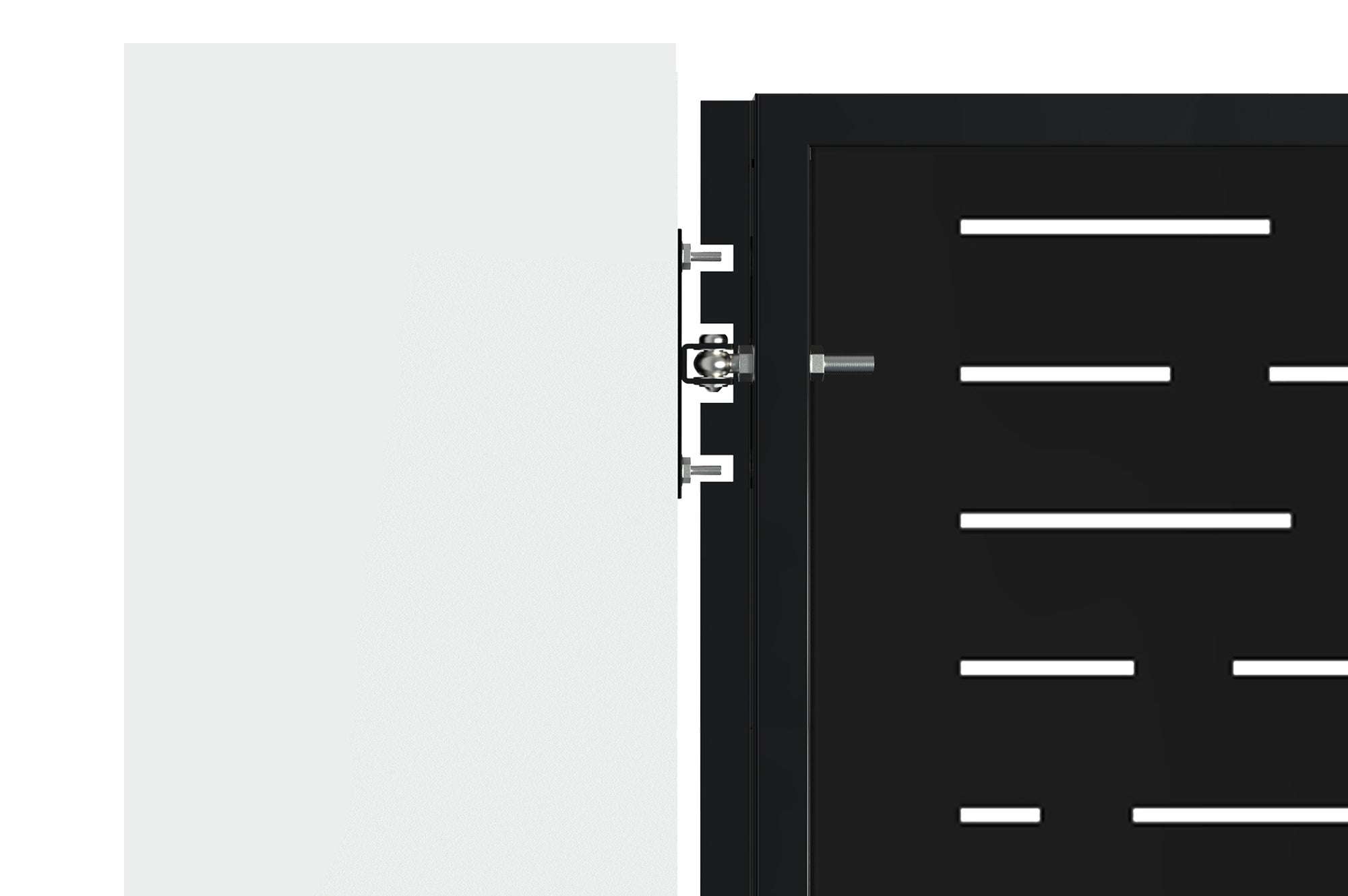 Portillon acier 1m NALI ARLBERG H.180cm Noir mat - 5