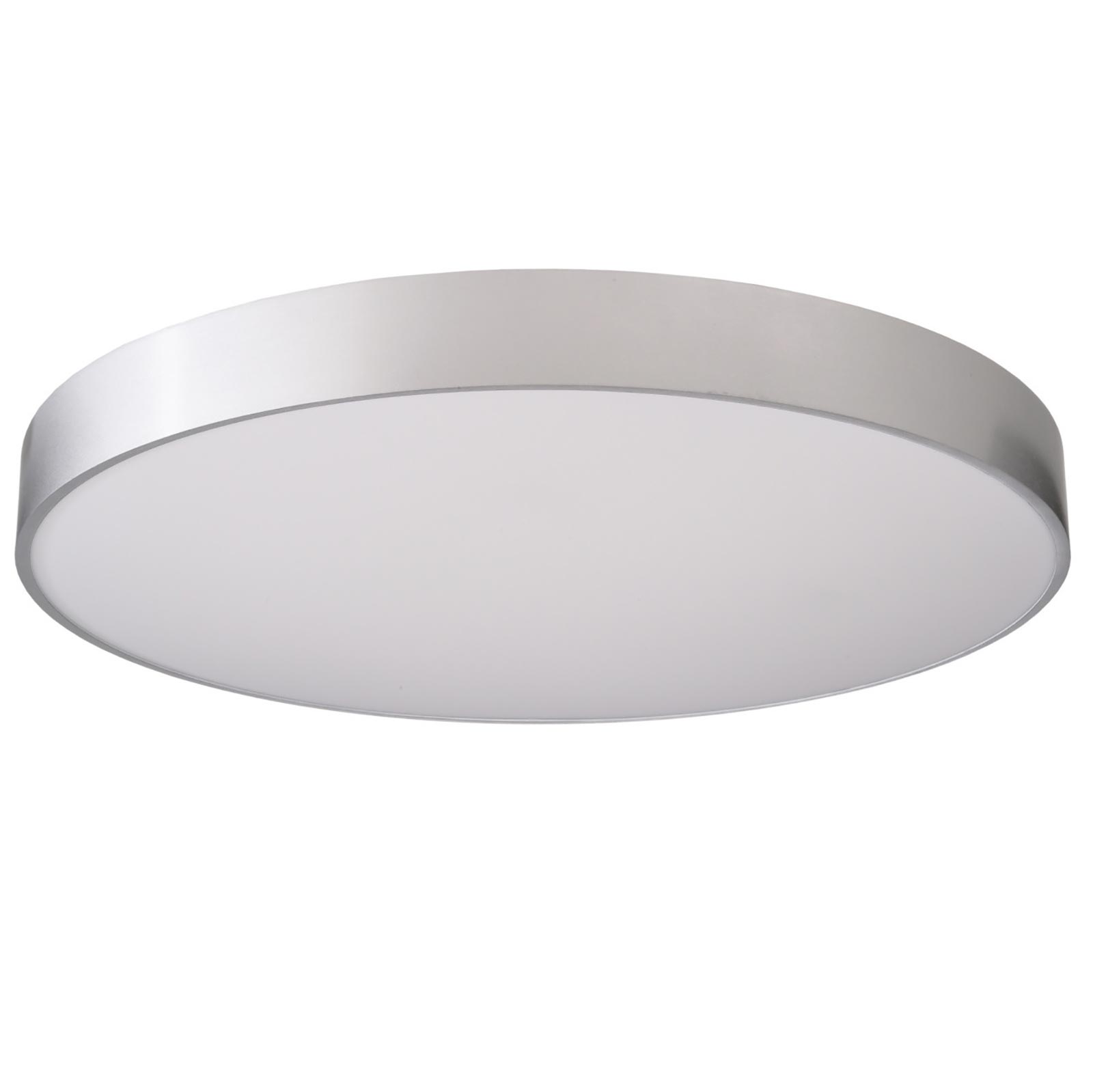 MENKAR 600 nowoczesna okrągła lampa sufitowa LED 70W CCT 3000K 4000K lampa sufitowa lampa ścienna salon biuro 60cm 230V KOLOR SREBRNY
