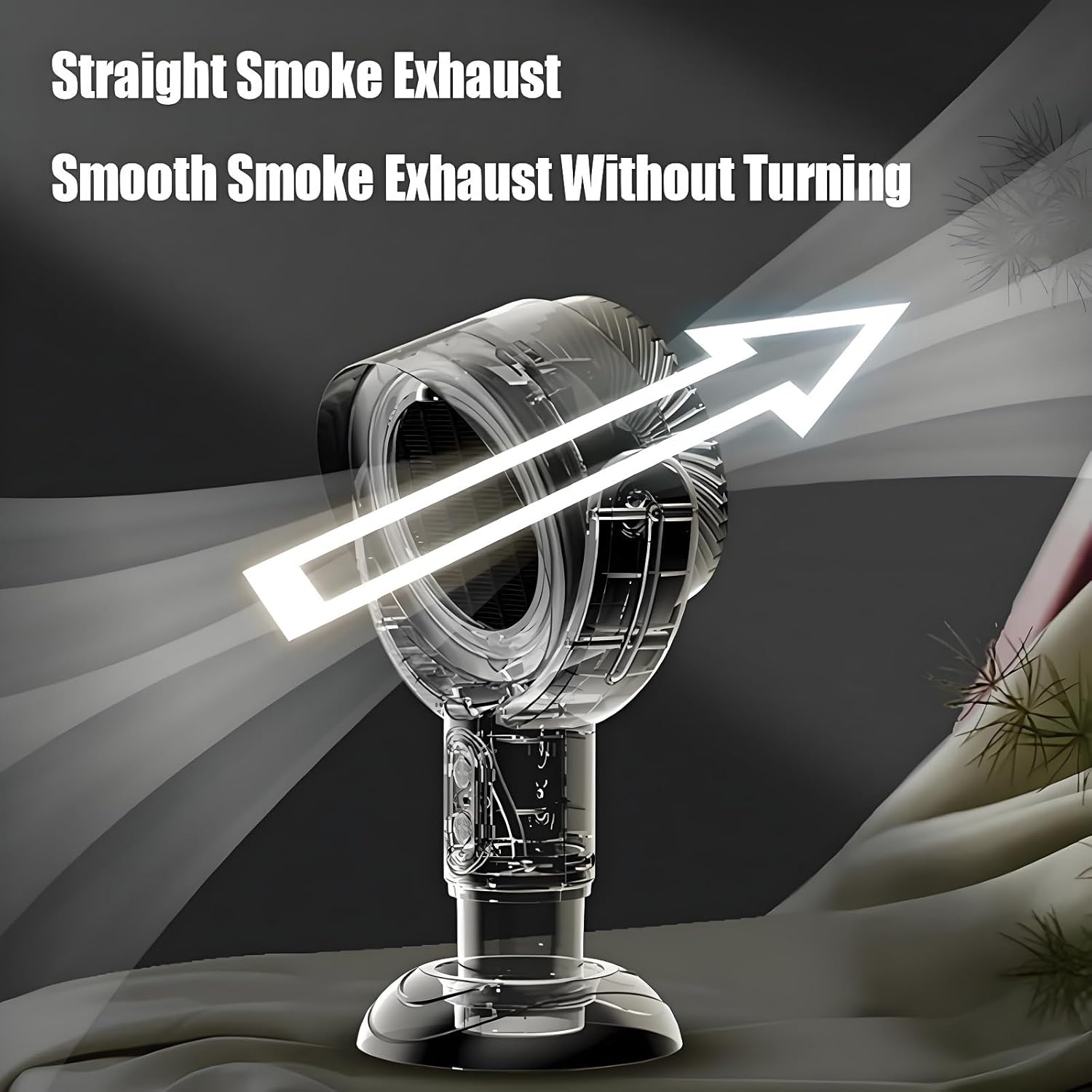 Ventilador portátil purificador de fumaça – Eliminação de odores de alta eficiência para cozinhas internas e fumantes. - 2