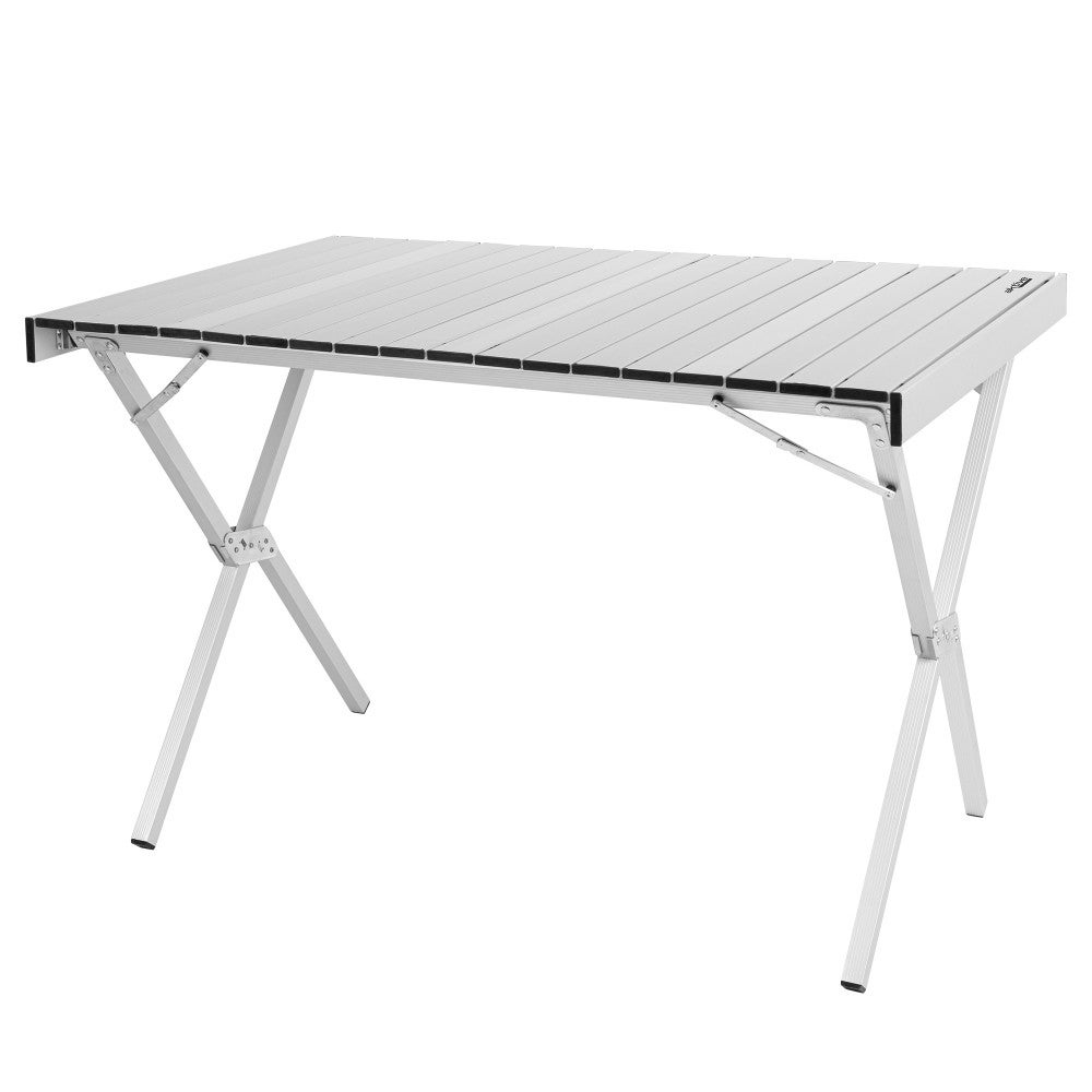 Mesa plegable camping aluminio antideslizante y desmontable c/bolsa