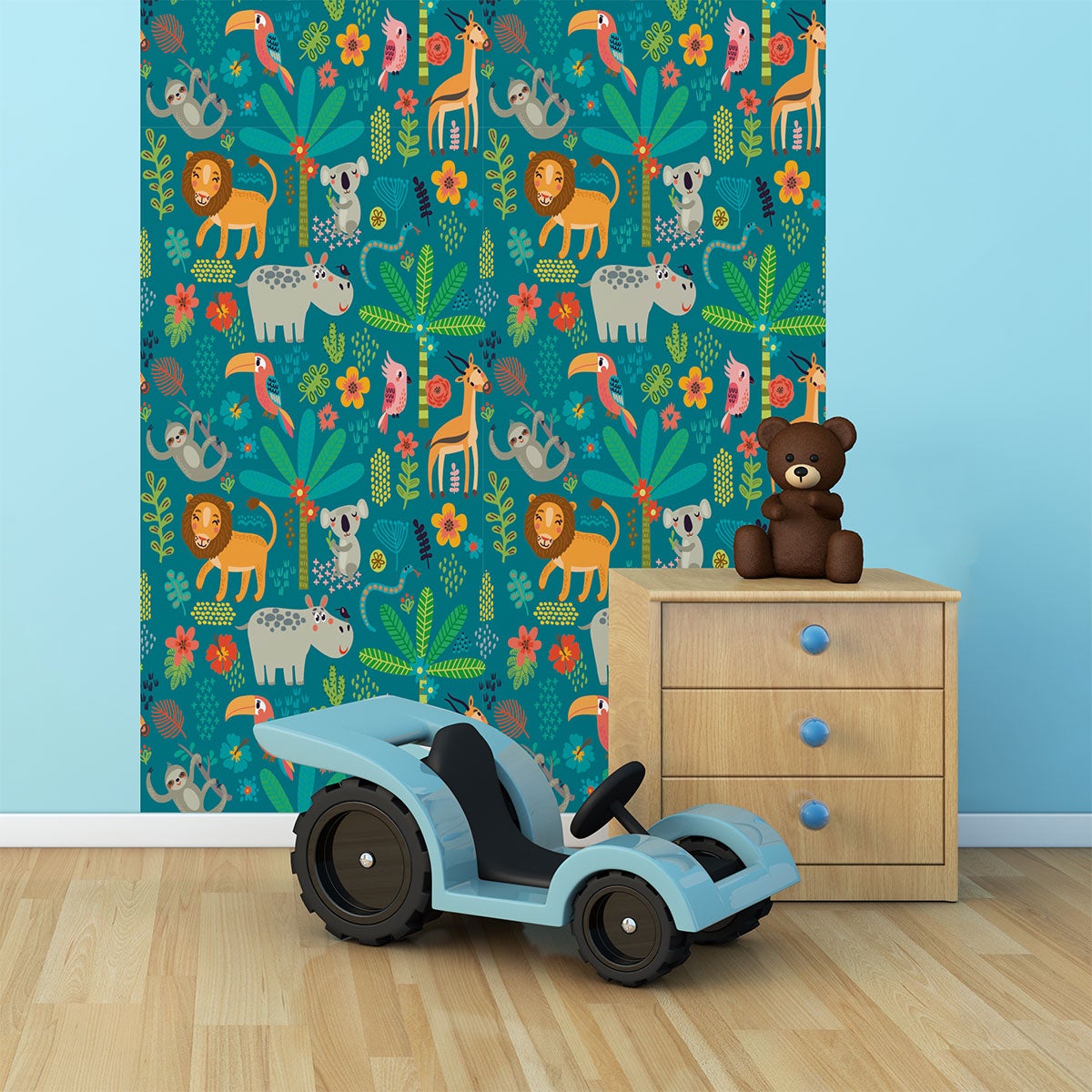 Adesivo carta da parati dei bambini la savana - Sticker adesivo - adesivi murali - 60x60cm - 3