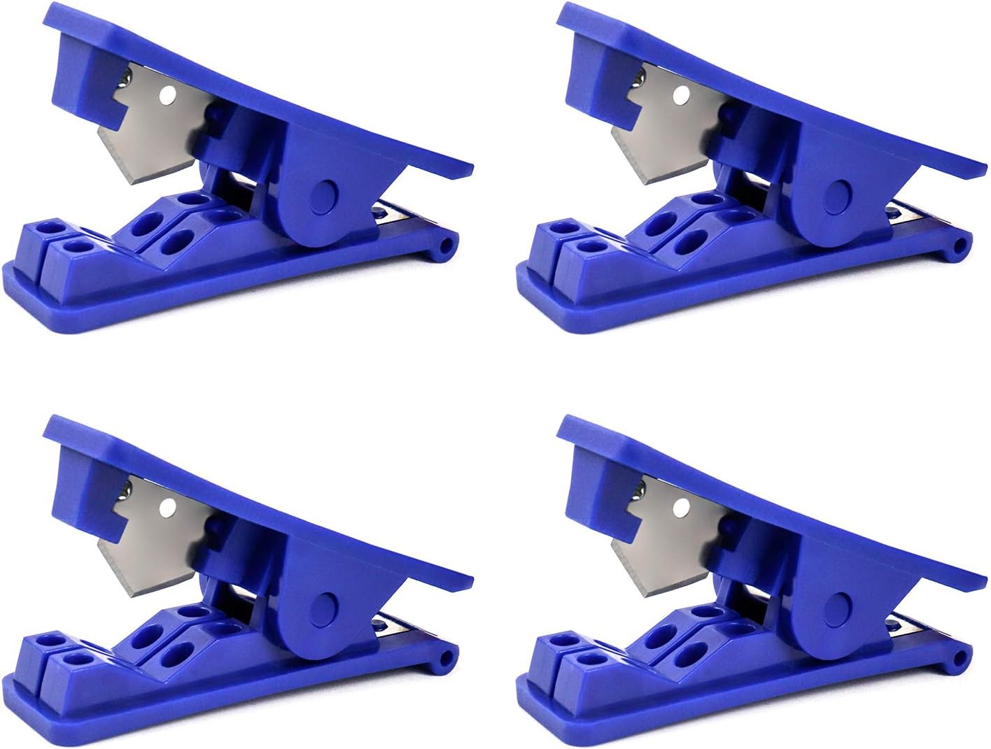 Tagliatubi A Cricchetto 2 Pezzi In ABS E Metallo – Per Tubi In PVC, PU E Nylon, Con Lame Di Ricambio E Chiusura Automatica Di Sicurezza