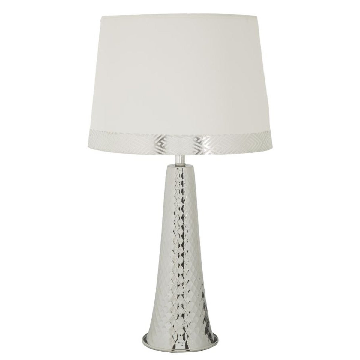 Lampa Stołowa Arvid, Tkanina, Srebrny, Seven Design