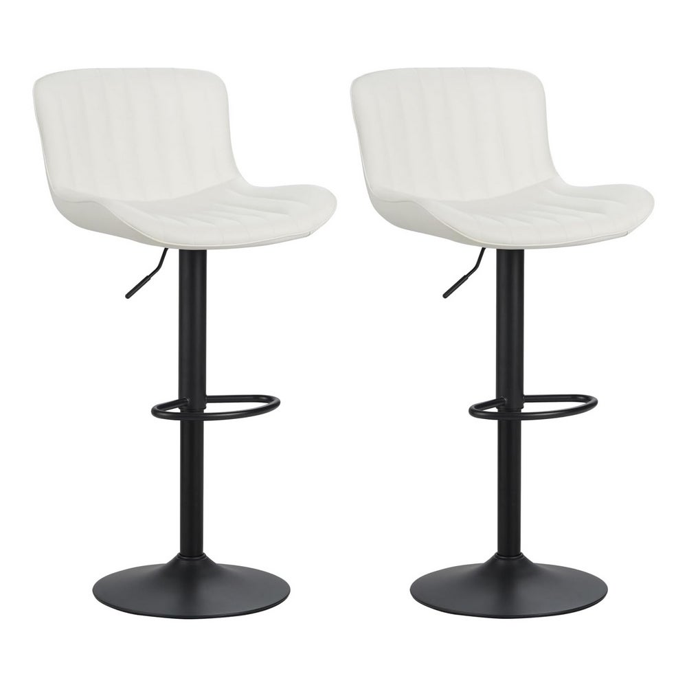 sgabelli alti sgabelli in ecopelle bianca Sgabelli alti da bar in ecopelle bianco 55x51x90-110 cm