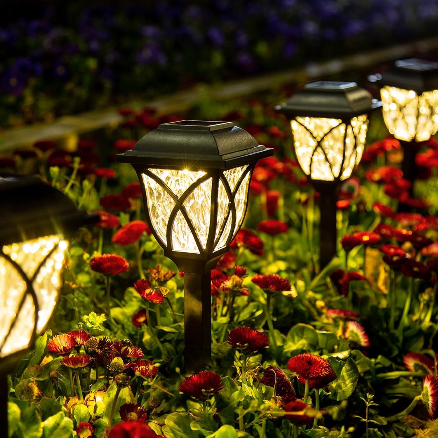 Zewnętrzna lampa ogrodowa zasilana energią słoneczną, wodoodporna, lampa stojąca LED zasilana energią słoneczną, lampa stojąca zasilana energią słone