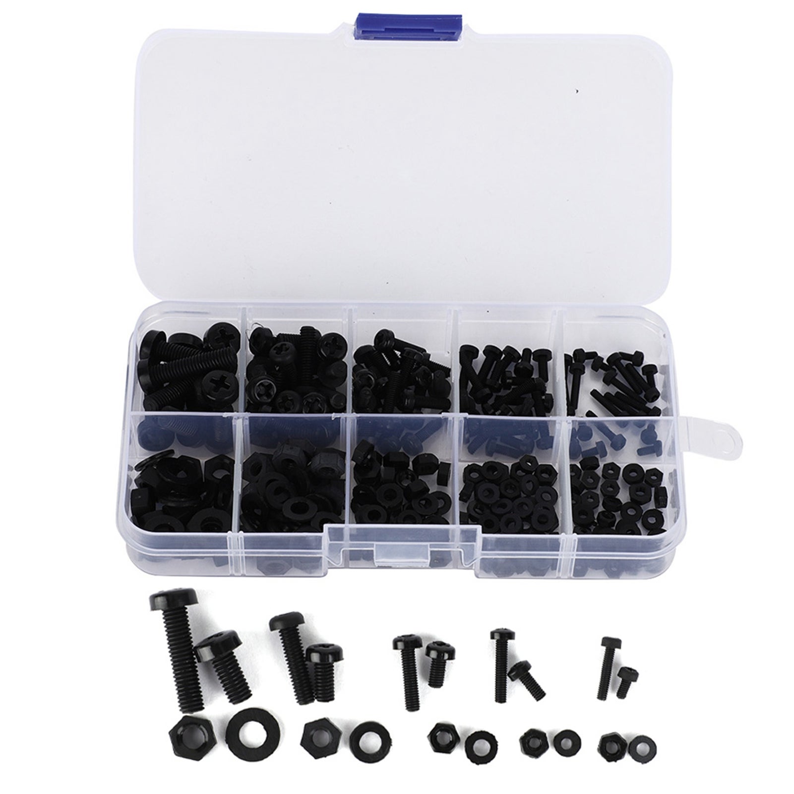 Kit di Viti in Nylon 150 Pezzi Isolato M2 M2.5 M3 M4 M5 con Scatola