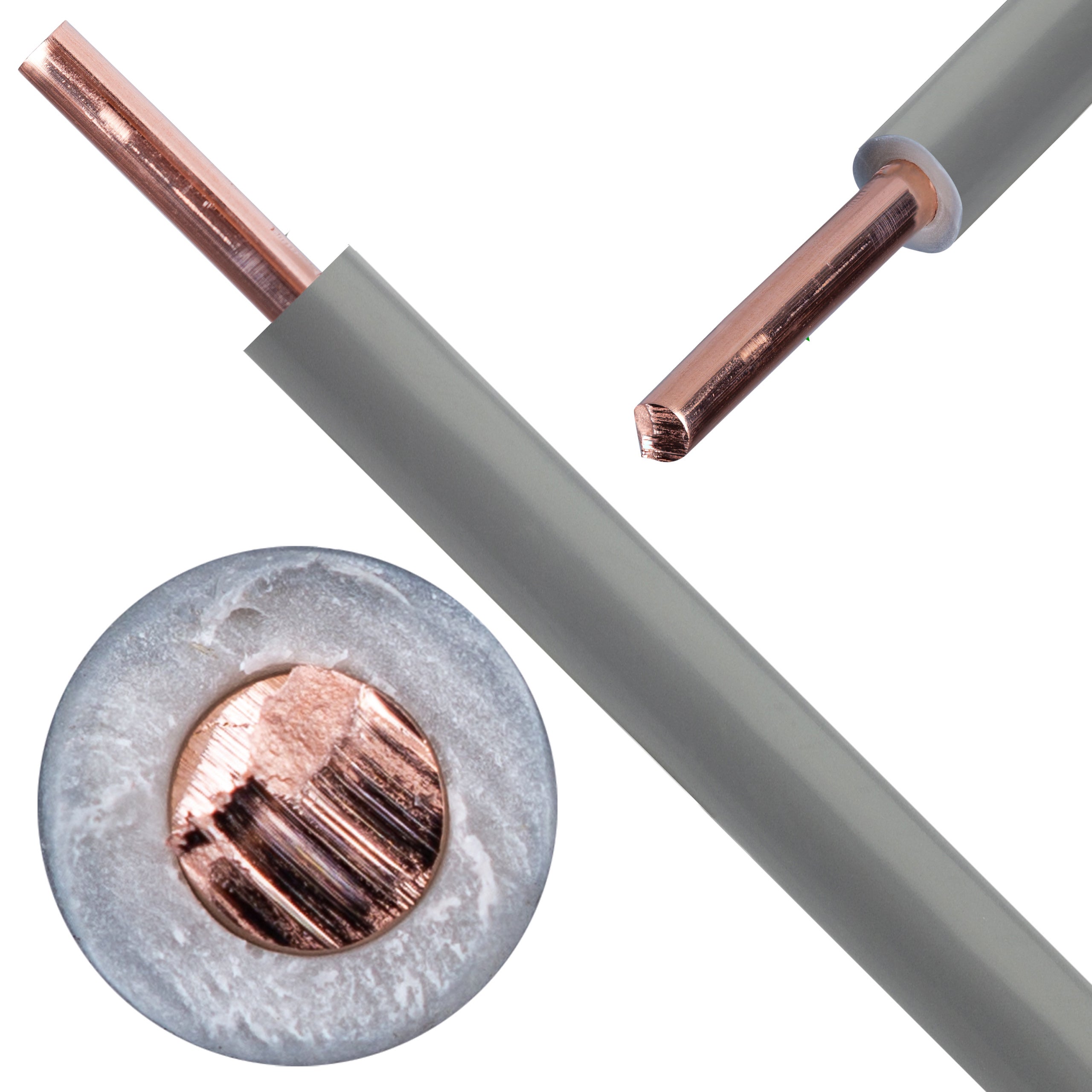 Kabel instalacyjny DY / H07V-U 1,5mm2 jednożyłowy szary 450/750V drut Elektrokabel 100m