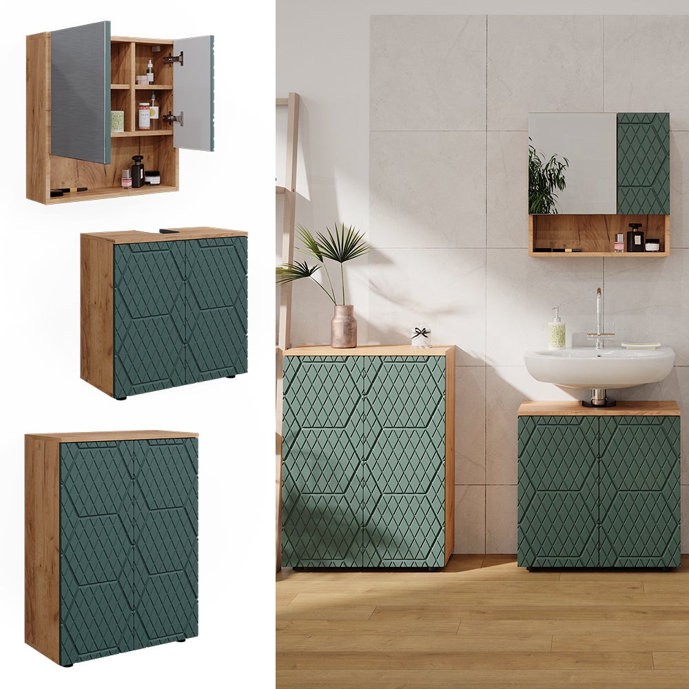 Meuble de rangement de salle de bain, effet bois 30 x 81cm | Maisons du Monde