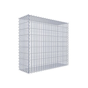 Panier Gabion Carré Galvanisé 100x20x20 Cm - Maille 5x10 Cm, Pour Muret, Clôture Ou Décoration Jardin