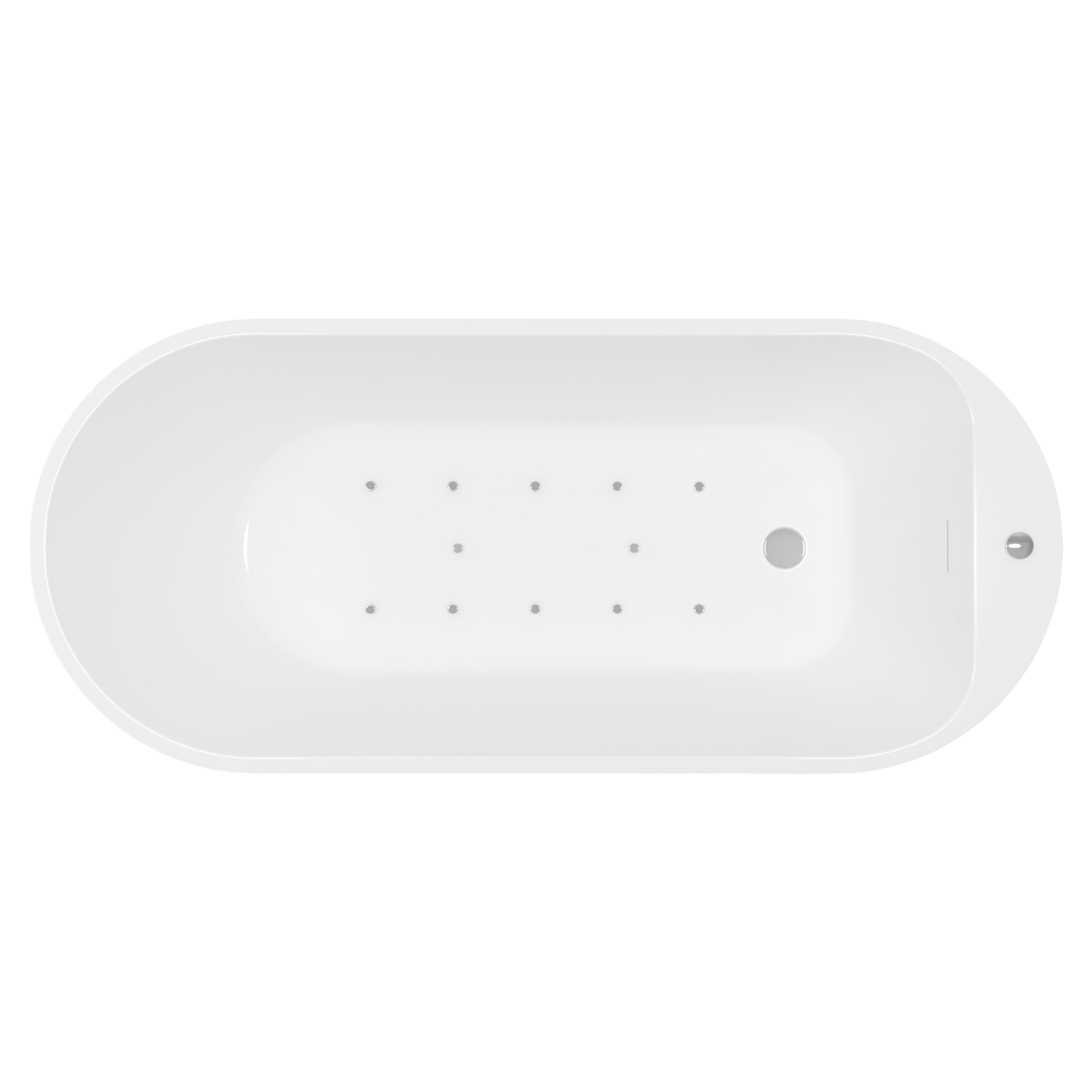 METROPOLE - Baignoire Balnéo VELORA L. 170x80cm, blanc - 6