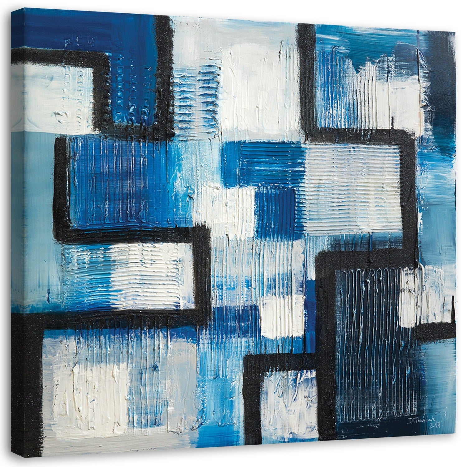 Obraz, Niebieska abstrakcja 40x40